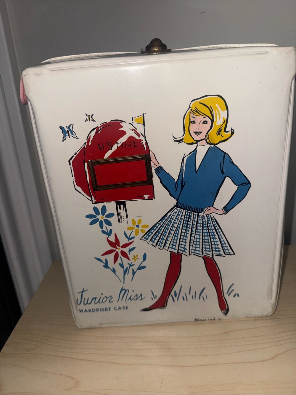 Vintage 1960 Junior Miss Wardrobe Case Kids Doll Accessory